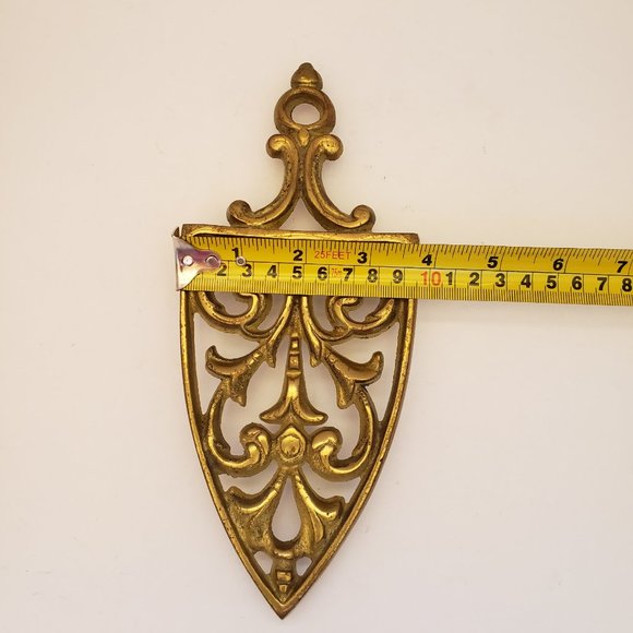 Vintage Gold Brass Kitchen Trivet Riser - Picture 3 of 9